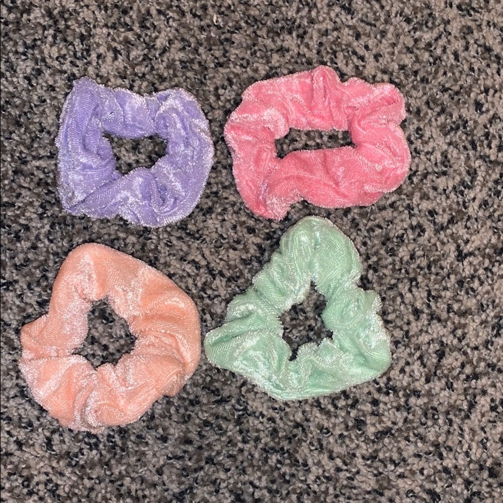 pastel velvet scrunchie